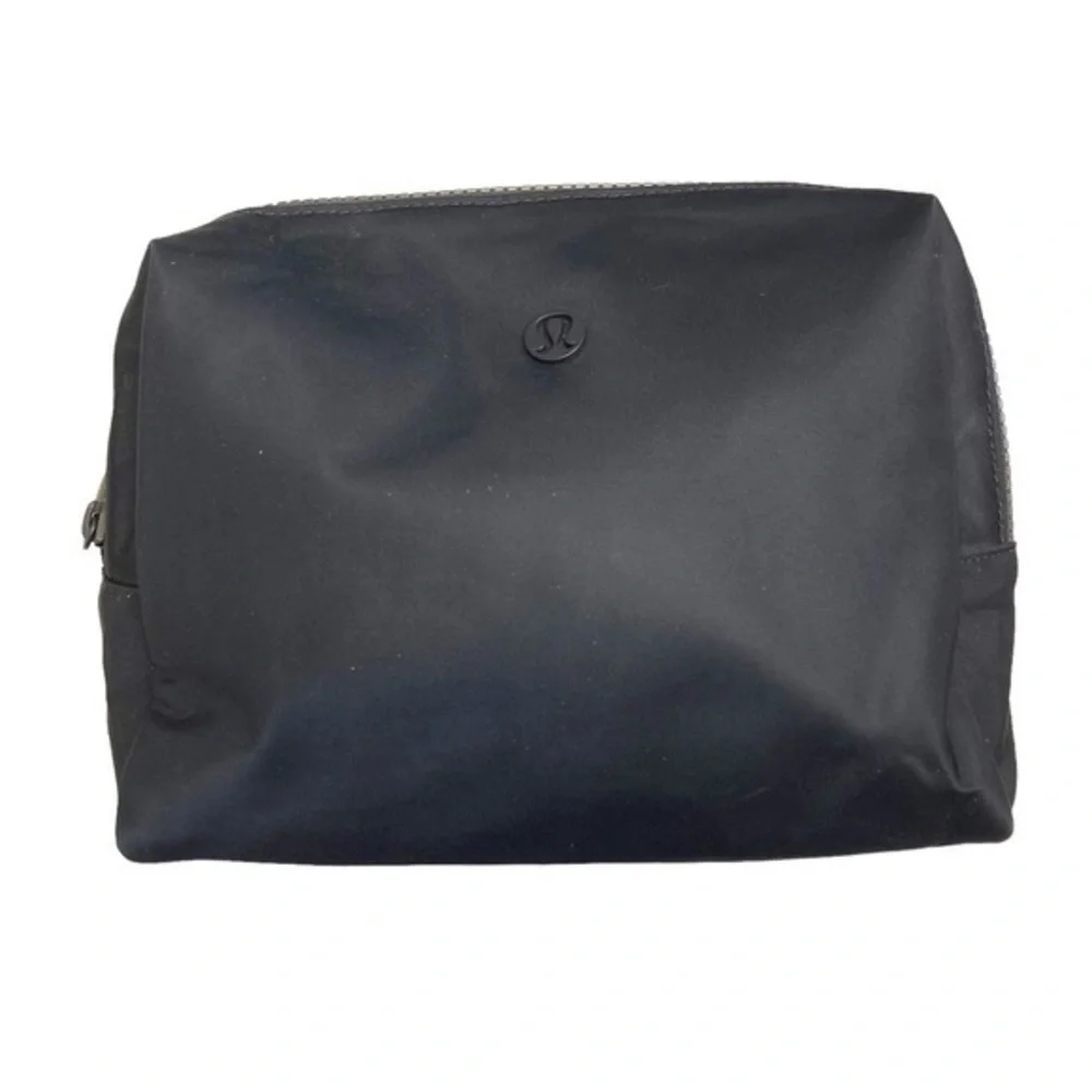Lululemon black nylon clutch case pouch